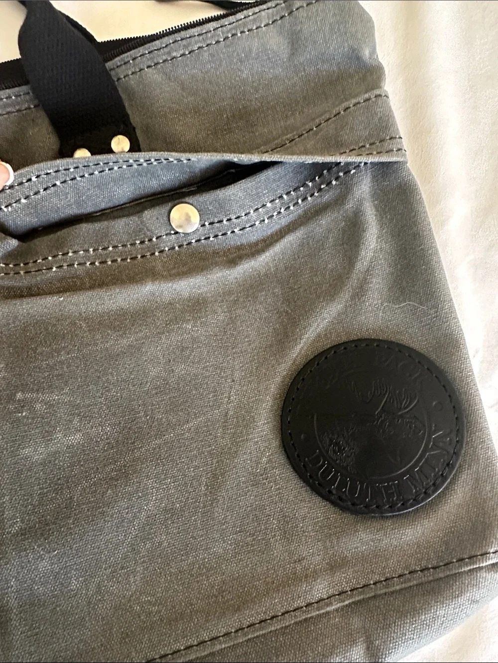 Duluth Pack City Briefcase in Gray with Black Handles